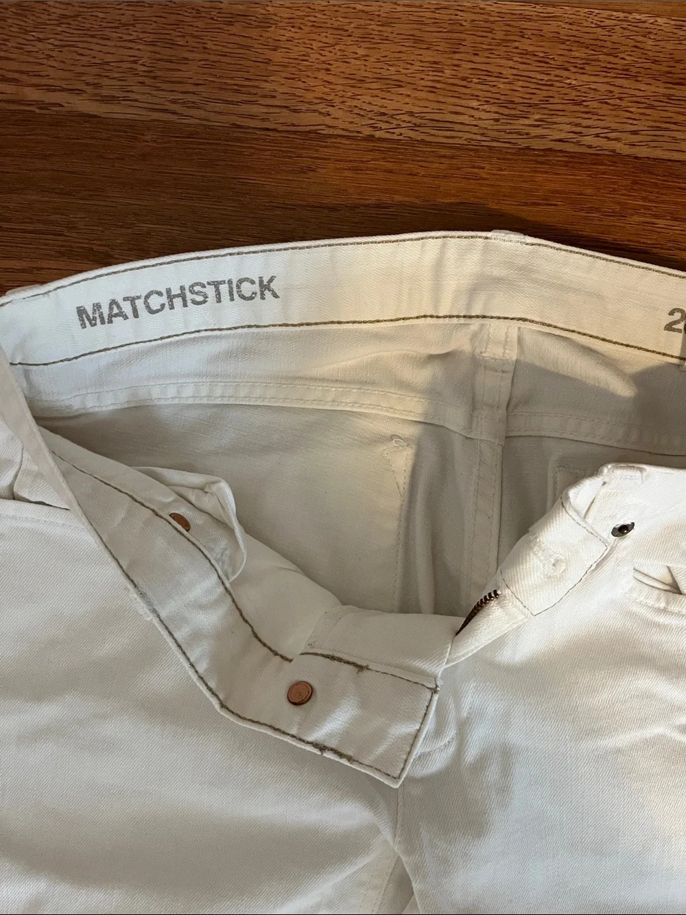 Women's White Straight-Leg Jeans